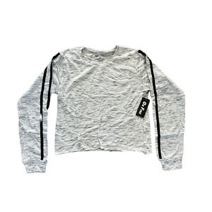On Fire Men's Gray Long Sleeve Space Dye Pullover Sweater Shirt Sweatshirt